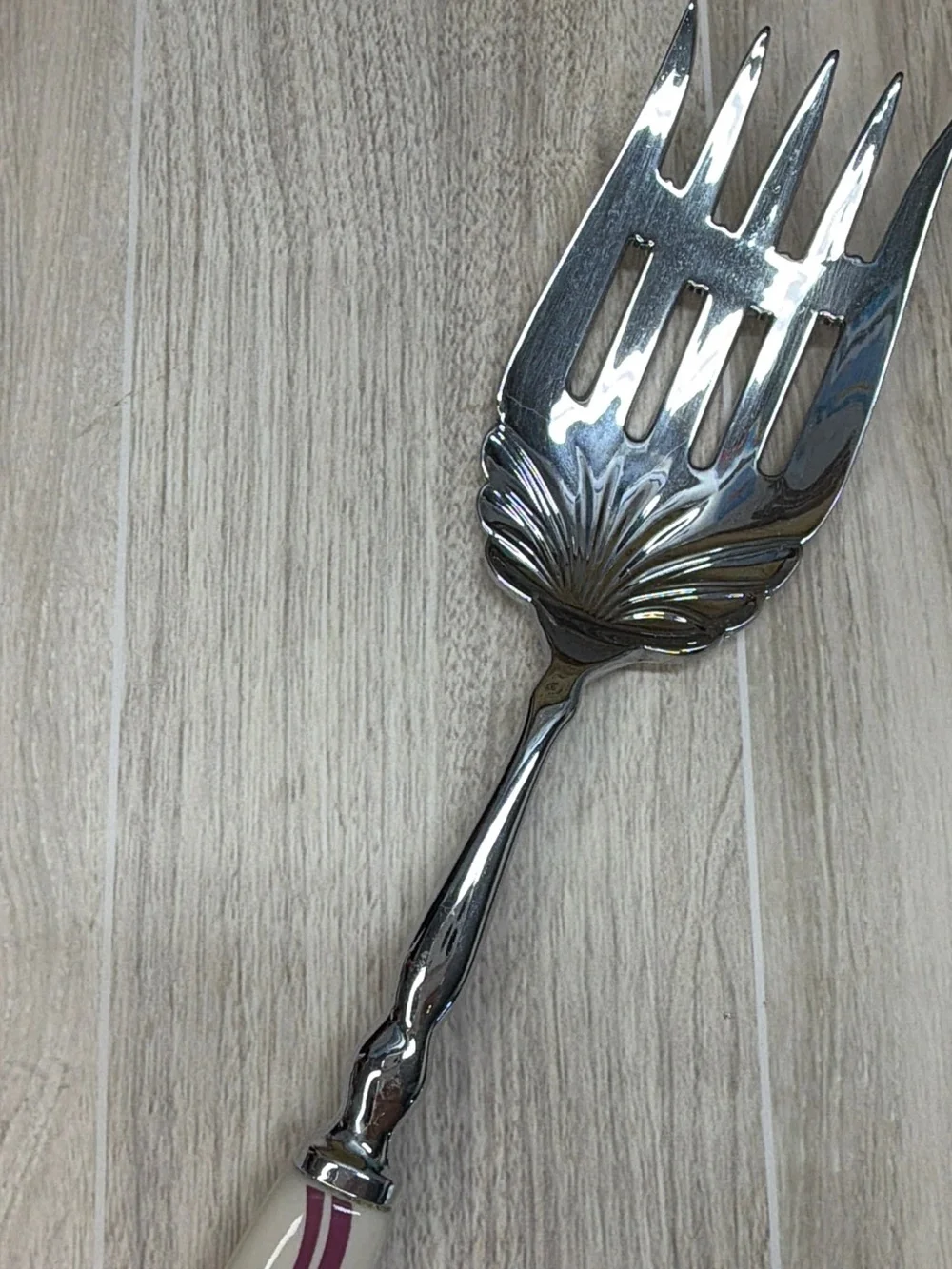 Longaberger All American Stars and Stripes Serving Fork Ceramic Handle